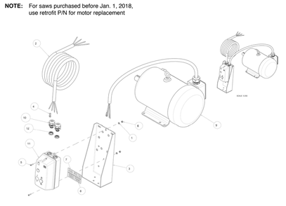 Section 18 Diagram and Parts List for MK-5007T 160641 MK Diamond Concrete Saw